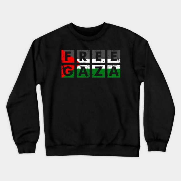 Free Gaza Free Palestine - Take Out Palestinian Flag Crewneck Sweatshirt by mangobanana